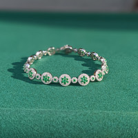 2.57 Ct.Tw. Emerald 18K White Gold bracelet