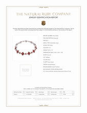 5.12 Ct.Tw. Ruby Natural Diamond Accent Stones Bracelet, 18K White Gold Scan Report