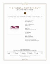 0.81 Ct. Ruby and Natural Diamond Pave Ring, 18K White Gold Scan Report