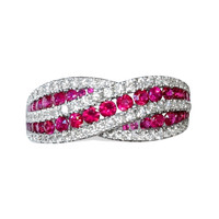 0.81 Ct. Ruby White Gold ring