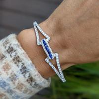 0.56 Ct.Tw. Sapphire 18K White Gold bracelet