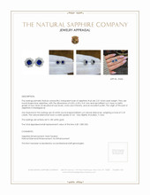 2.01 Ct.Tw. Blue Sapphire and Natural Diamond Halo Earrings, 18K White Gold Appraisal