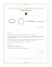 2.81 Ct.Tw. Blue Sapphire and Natural Diamond Pave Bracelet, 18K White Gold Appraisal