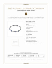 2.81 Ct.Tw. Blue Sapphire and Natural Diamond Pave Bracelet, 18K White Gold Scan Report