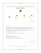 0.47 Ct. Greyish Blue Sapphire and Natural Diamond Three Stone Ring, 14K Yellow Gold Appraisal