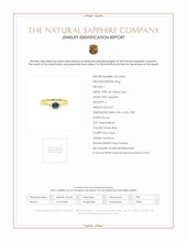 0.47 Ct. Greyish Blue Sapphire and Natural Diamond Three Stone Ring, 14K Yellow Gold Scan Report