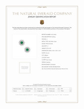 0.40 Ct.Tw. Emerald Natural Diamond Halo Earrings, 18K White Gold Scan Report