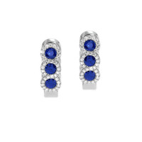 0.52 Ct.Tw. Sapphire 18K White Gold earring