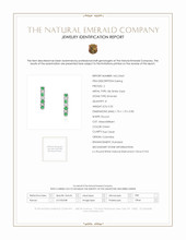 0.20 Ct.Tw. Emerald Natural Diamond Bezel Earrings, 18K White Gold Scan Report