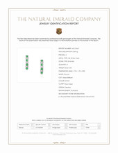 0.20 Ct.Tw.Total Carat Weight Emerald and Natural Diamond Bezel Earrings, 18K White Gold Scan Report
