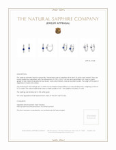 0.26 Ct.Tw. Blue Sapphire and Natural Diamond Accent Stones Earrings, 18K White Gold Appraisal