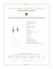 0.26 Ct.Tw.Total Carat Weight Blue Sapphire and Natural Diamond Accent Stones Earrings, 18K White Gold Scan Report