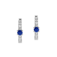 0.26 Ct.Tw. Sapphire 18K White Gold earring