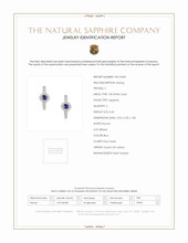 0.25 Ct.Tw.Total Carat Weight Sapphire Natural Diamond Pave Earrings, 18K White Gold Scan Report