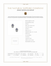 0.10 Ct.Tw.Total Carat Weight Sapphire Natural Diamond Religious Earrings, 18K White Gold Scan Report