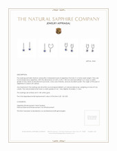 0.16 Ct.Tw. Blue Sapphire and Natural Diamond Hoops Earrings, 18K White Gold Appraisal
