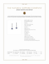 0.16 Ct.Tw.Total Carat Weight Blue Sapphire and Natural Diamond Hoops Earrings, 18K White Gold Scan Report