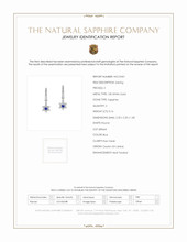 0.16 Ct.Tw.Total Carat Weight Sapphire Natural Diamond Hoops Earrings, 18K White Gold Scan Report