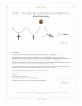 0.06 Ct. Emerald Natural Diamond Religious Pendant, 18K White Gold Appraisal