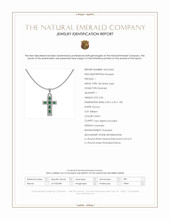 0.06 Ct. Emerald and Natural Diamond Religious Pendant, 18K White Gold Scan Report