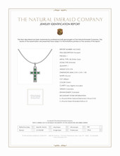 0.06 Ct. Emerald Natural Diamond Religious Pendant, 18K White Gold Scan Report