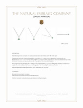 0.11 Ct. Emerald and Natural Diamond Religious Pendant, 18K White Gold Appraisal