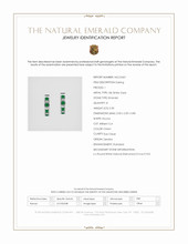 0.30 Ct.Tw.Total Carat Weight Emerald and Natural Diamond Hoops Earrings, 18K White Gold Scan Report