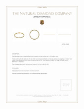 1.88 Ct.Tw.Total Carat Weight Natural Diamond Tennis/Line Bracelet, 18K Yellow Gold Appraisal