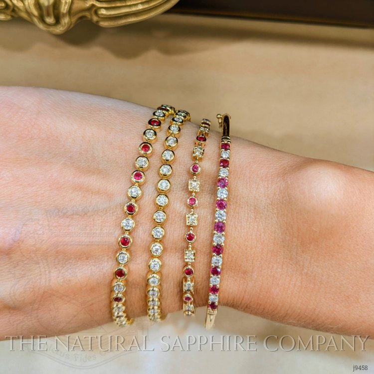 1.88 Ct.Tw. Natural Diamond Tennis/Line Bracelet, 18K Yellow Gold