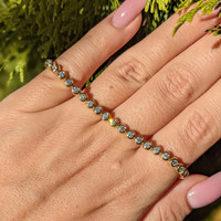 1.88 Ct.Tw. Natural Diamond Tennis/Line Bracelet, 18K Yellow Gold Life Style