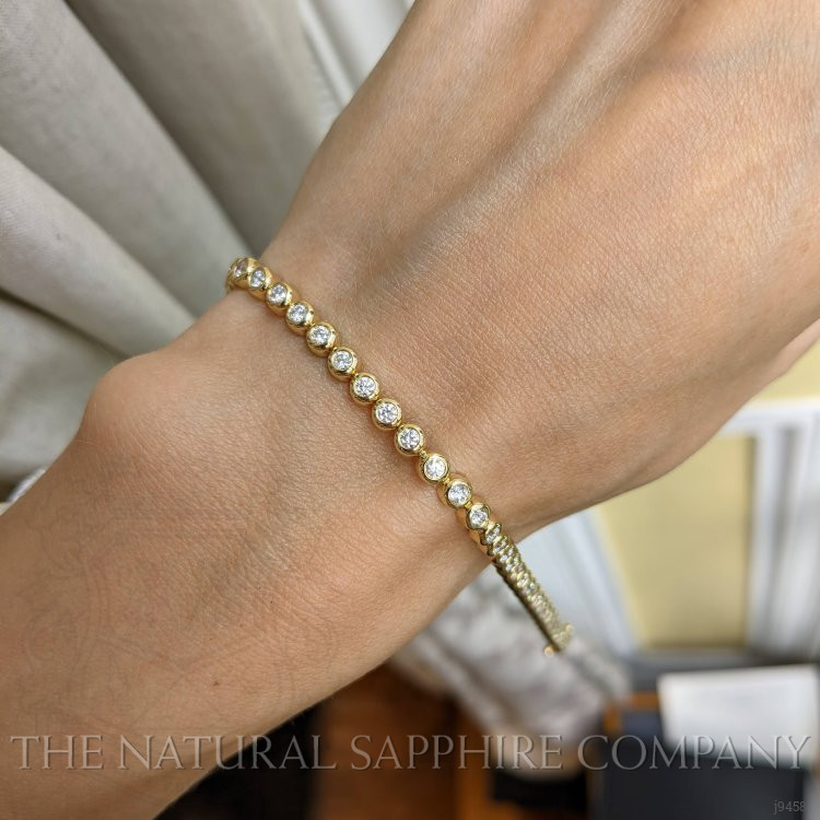 1.88 Ct.Tw. Natural Diamond Tennis/Line Bracelet, 18K Yellow Gold