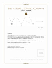 0.10 Ct. Blue Sapphire and Natural Diamond Religious Pendant, 18K White Gold Appraisal