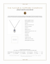 0.10 Ct. Sapphire Natural Diamond Religious Pendant, 18K White Gold Scan Report
