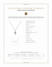 0.04 Ct. Sapphire Natural Diamond Religious Pendant, 18K White Gold Scan Report