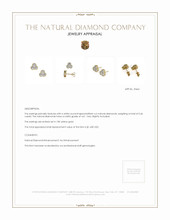 0.46 Ct.Tw. Natural Diamond Studs Earrings, 18K Yellow Gold Appraisal