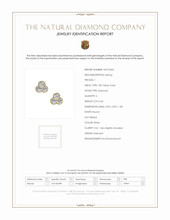 0.46 Ct.Tw. Natural Diamond Studs Earrings, 18K Yellow Gold Scan Report