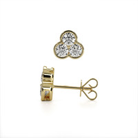 0.46 Ct.Tw. Natural Diamond Studs Earrings, 18K Yellow Gold Image