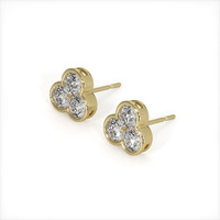 0.46 Ct.Tw. Natural Diamond Studs Earrings, 18K Yellow Gold Image