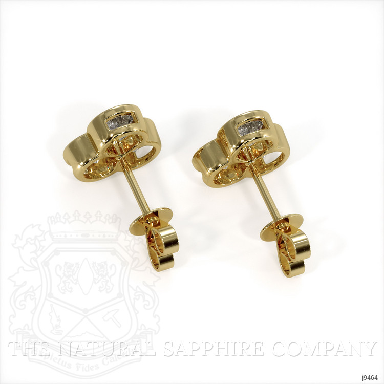 0.46 Ct.Tw. Natural Diamond Studs Earrings, 18K Yellow Gold