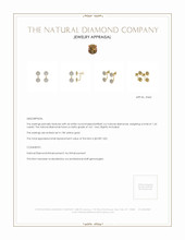 1.24&nbsp;Ct.Tw.Total Carat Weight Natural Diamond Pave Earrings, 18K Yellow Gold Appraisal