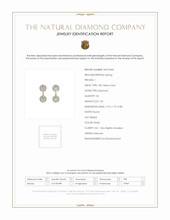 1.24 Ct.Tw.Total Carat Weight Natural Diamond Pave Earrings, 18K Yellow Gold Scan Report