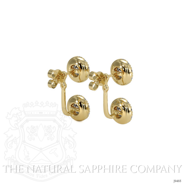 1.24 Ct.Tw. Natural Diamond Pave Earrings, 18K Yellow Gold