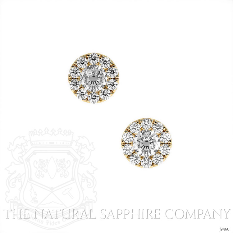 0.64 Ct.Tw. Natural Diamond Studs Earrings, 18K Yellow Gold