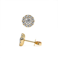 0.64 Ct.Tw.Total Carat Weight Natural Diamond Studs Earrings, 18K Yellow Gold Image