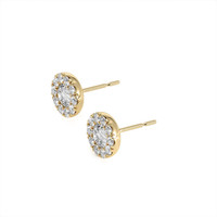 0.64 Ct.Tw.Total Carat Weight Natural Diamond Studs Earrings, 18K Yellow Gold Image