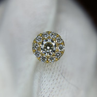 0.64 Ct.Tw.Total Carat Weight Natural Diamond Studs Earrings, 18K Yellow Gold Life Style