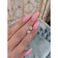 0.64 Ct.Tw.Total Carat Weight Natural Diamond Studs Earrings, 18K Yellow Gold Life Style