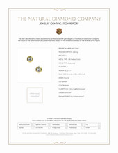 0.19 Ct.Tw. Natural Diamond Studs Earrings, 18K Yellow Gold Scan Report