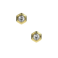 0.19&nbsp;Ct.Tw.Total Carat Weight Natural Diamond Studs Earrings, 18K Yellow Gold Video