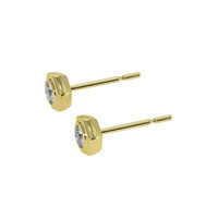 0.19&nbsp;Ct.Tw.Total Carat Weight Natural Diamond Studs Earrings, 18K Yellow Gold Image